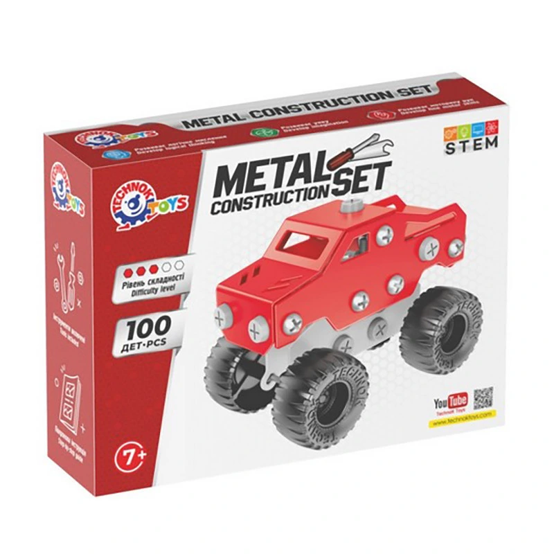 Дитячий металевий конструктор 1317TXK 100 деталей — Технок