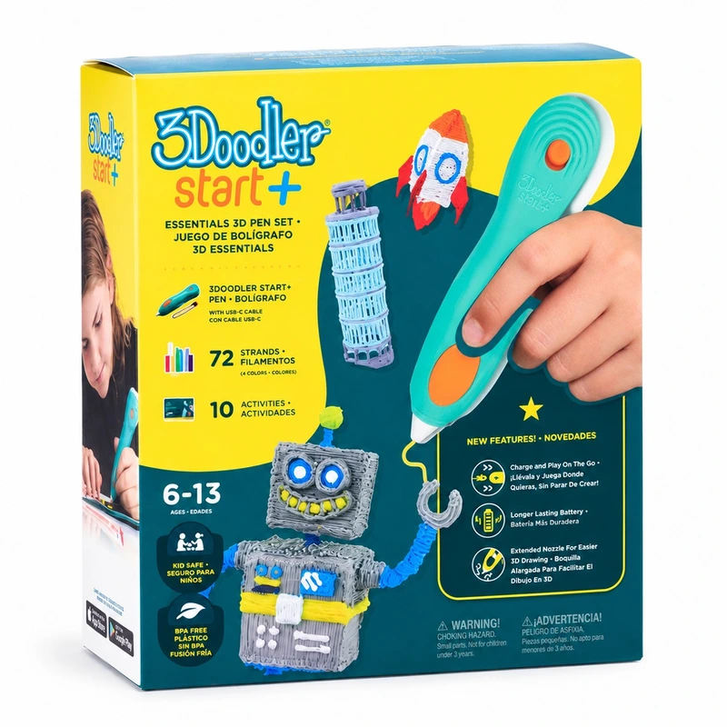 3D-ручка 3Doodler Start Plus для дитячої творчості - КРЕАТИВ ПЛЮС (72 стрижні) — 3Doodler