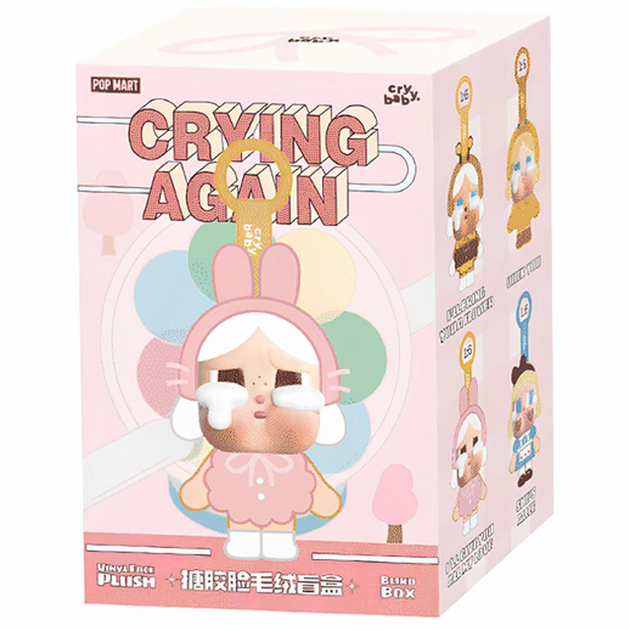 Колекційна іграшка сюрприз Labubu / Crying Again м'який брелок Crybaby 15 см 1 з 6