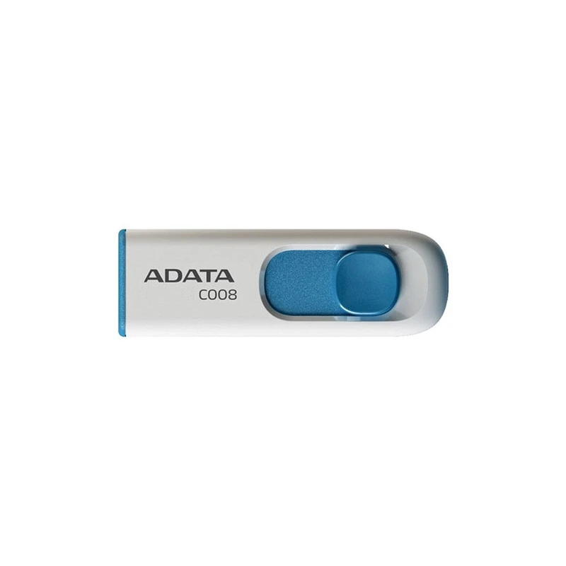 Флеш-накопичувач ADATA USB 2.0 C008 16Gb White/Blue — A-DATA
