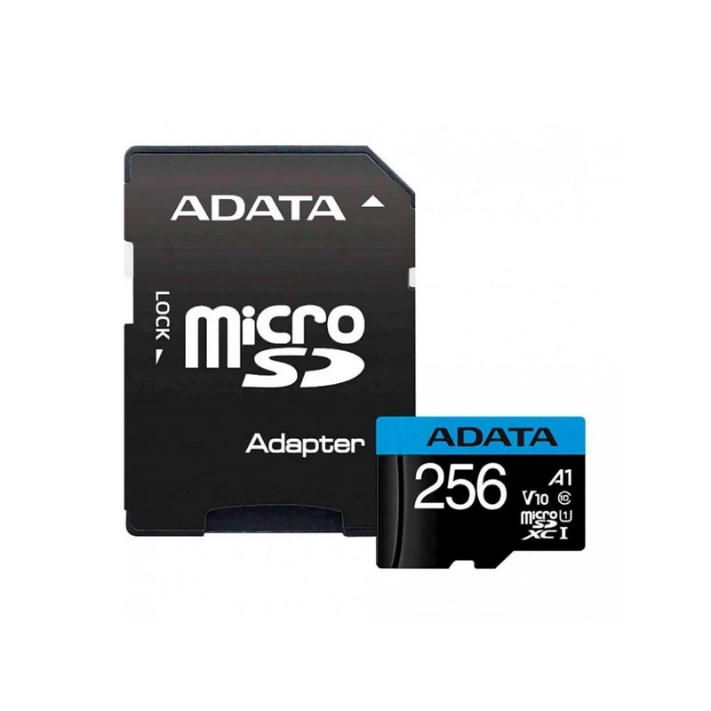 Карта пам'яті microSDXC (UHS-1) A-DATA Premier 256Gb Class 10 А1 (R-100Mb/s)  (adapter SD) — A-DATA