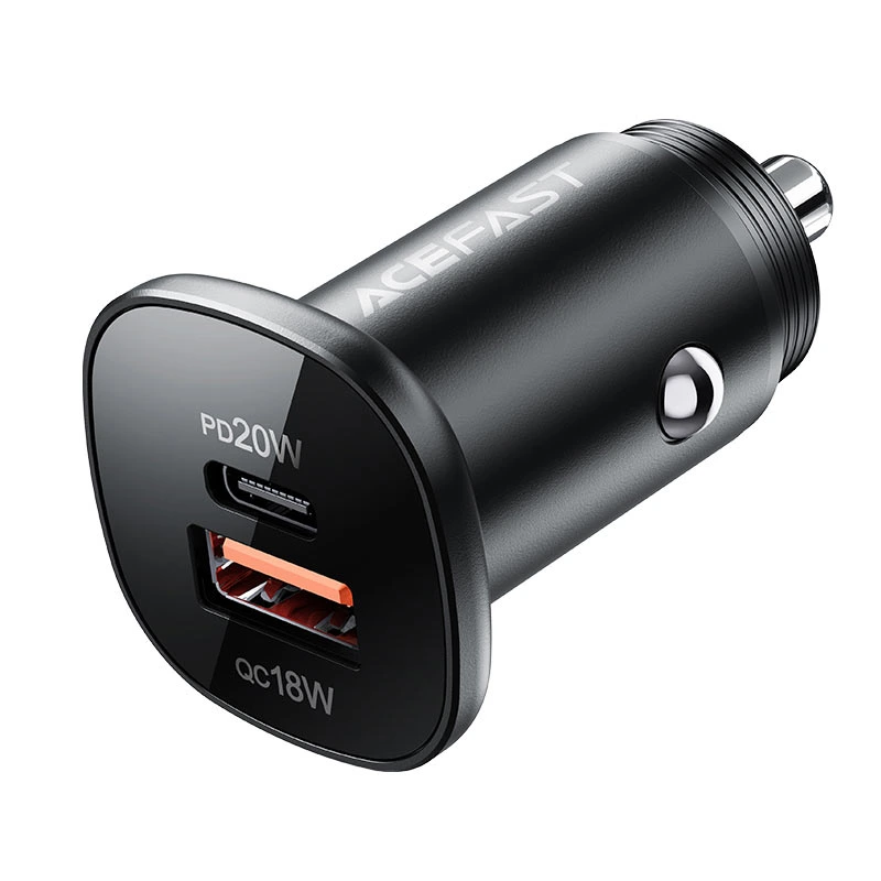Автомобільний зарядний пристрій ACEFAST B1 mini 38W(USB-C+USB-A) dual-port metal car charger