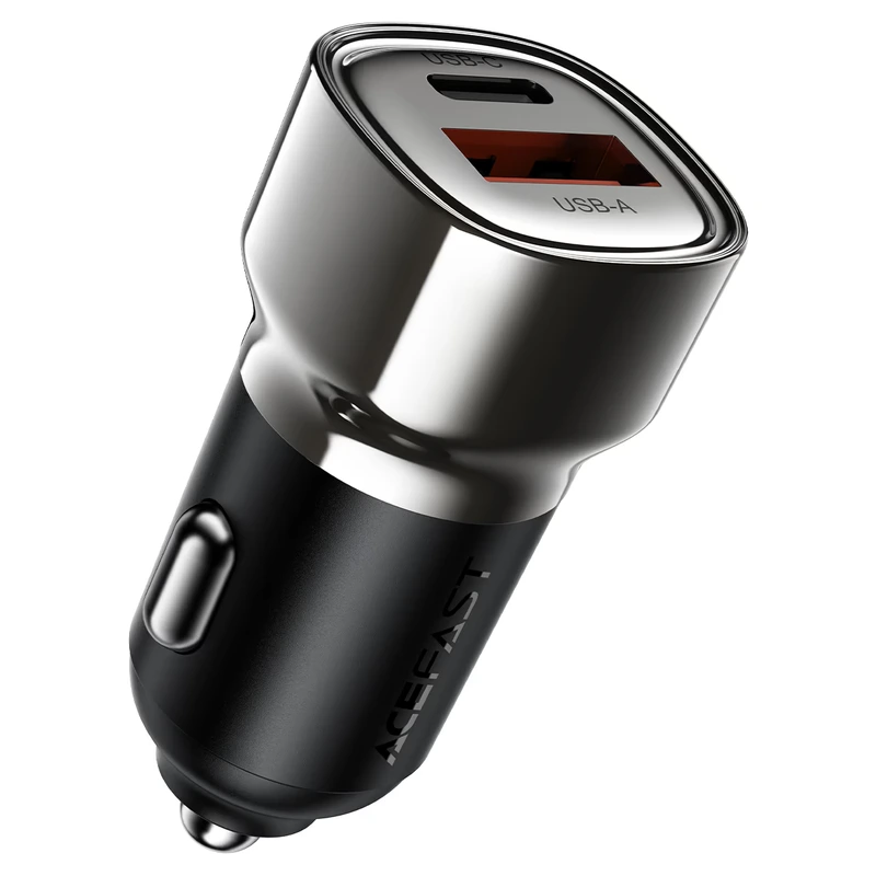 Автомобільний зарядний пристрій ACEFAST B20 PD45W (USB-C+USB-A) car charger metal gray — ACEFAST