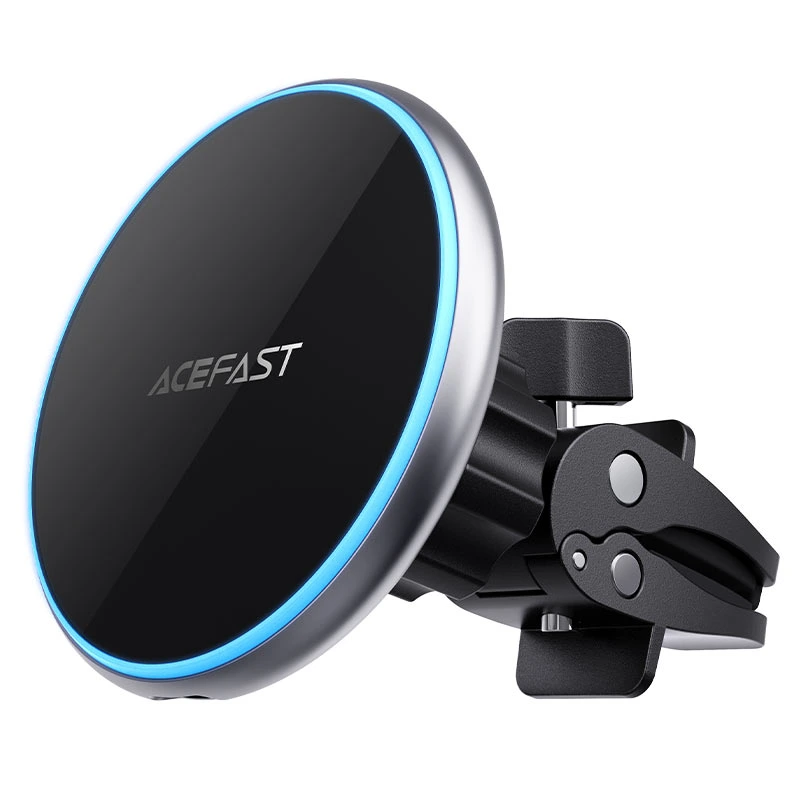 Автотримач для телефона з БЗП ACEFAST D3 magnetic wireless charging car holder Silver — ACEFAST