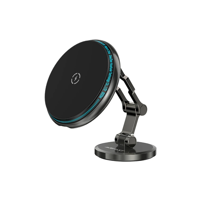Автотримач для телефона з БЗП ACEFAST D30 magnetic folding wireless charging car holder Black — ACEFAST