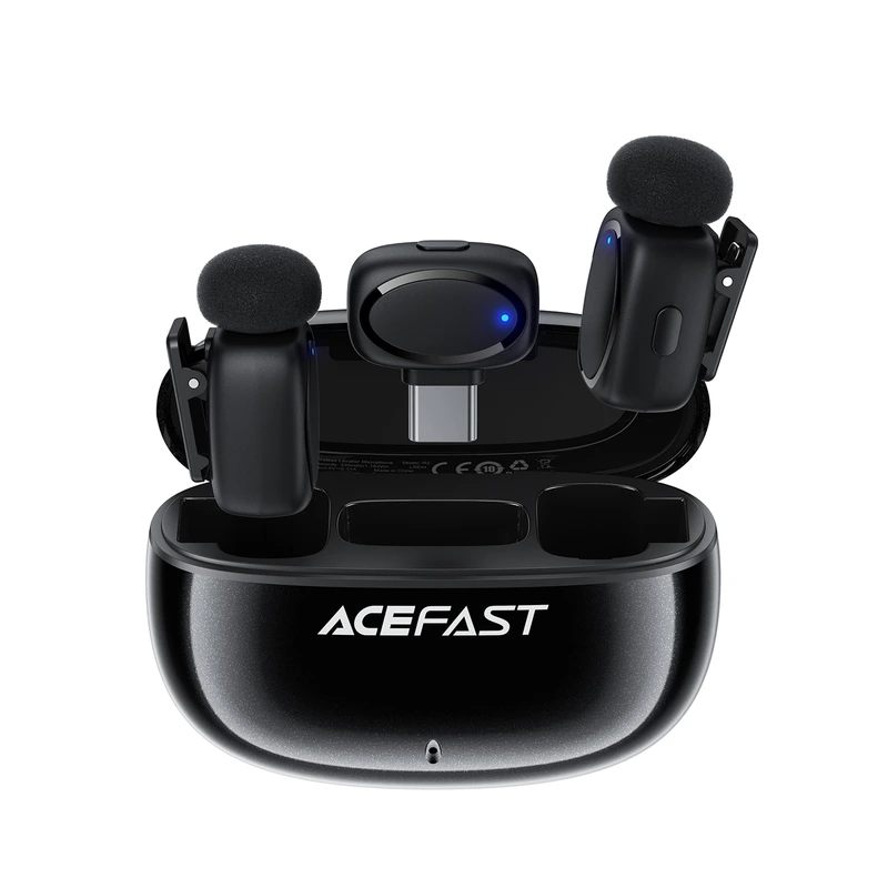 Бездротова мікрофонна система ACEFAST R2 dual-mic (Type-C) Black — ACEFAST