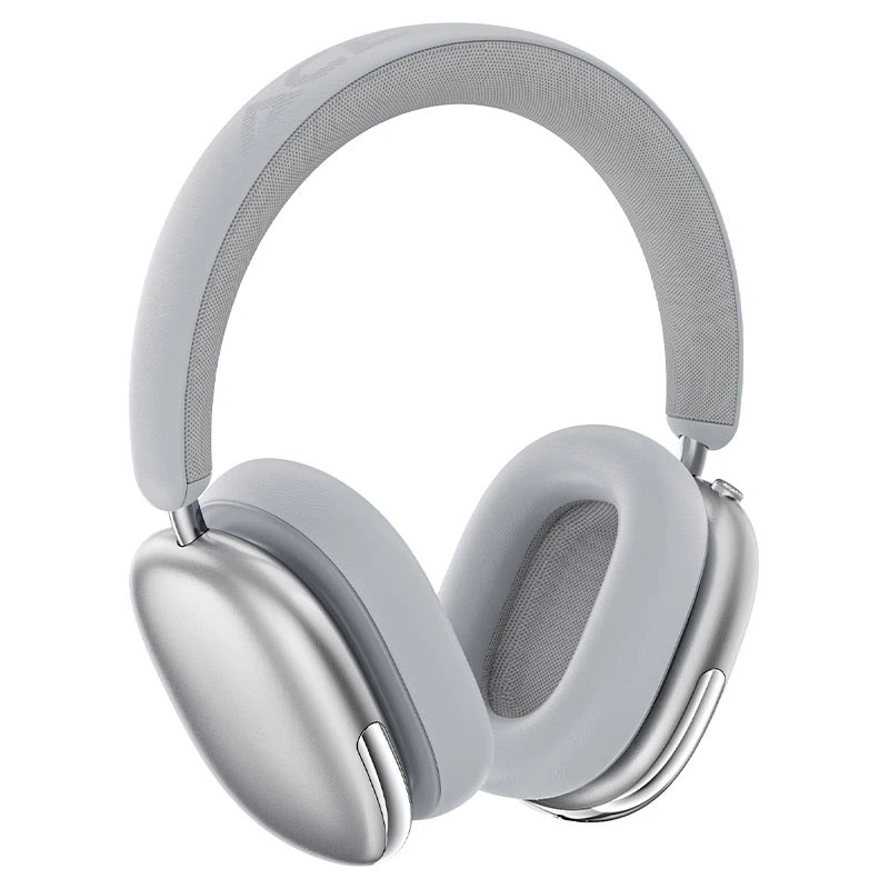 Бездротові накладні навушники ACEFAST H9 active noise cancelling wireless headset, ANC, Silver