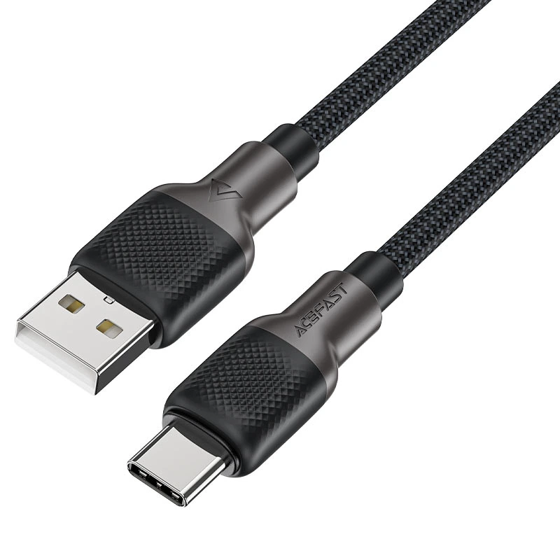 Кабель ACEFAST C10-04 USB to Type-C 3A, 1.2m, silicone, zinc connectors, Black — ACEFAST