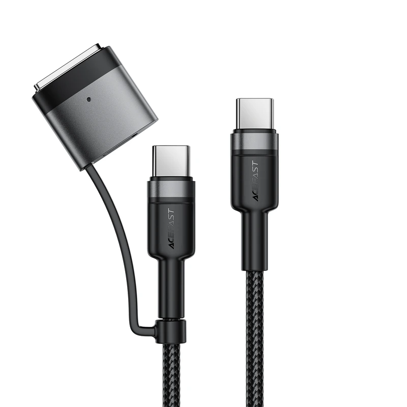 Кабель ACEFAST C22-05 USB-C to USB-C / magnetic aluminum alloy charging data cable Black