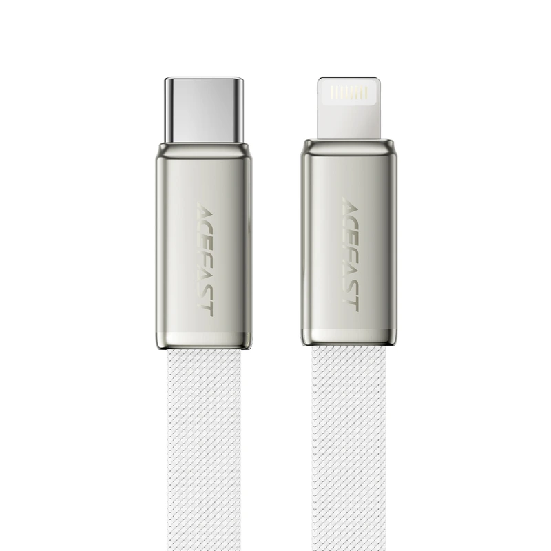 Кабель ACEFAST C24-01, USB to iP, 30W, 1.2m, Braided wire, Zinc alloy + TPE connectors, White