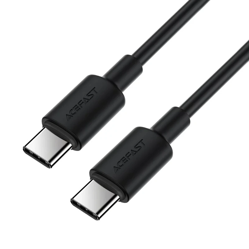 Кабель ACEFAST C25-03 USB-C to USB-C silicone charging data cable Black — ACEFAST