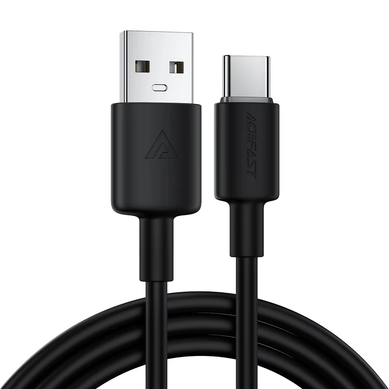 Кабель ACEFAST C25-04 USB-A to USB-C silicone charging data cable Black — ACEFAST