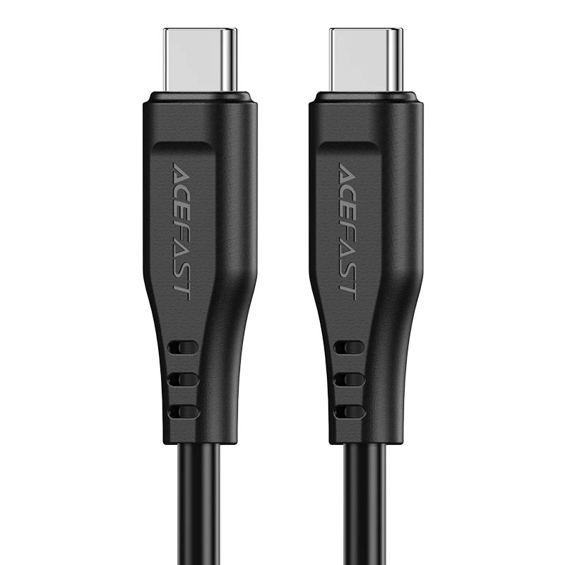 Кабель ACEFAST C3-03 Type-C to Type-C 3A, 60W, 1.2m, TPE, TPE connectors, Black