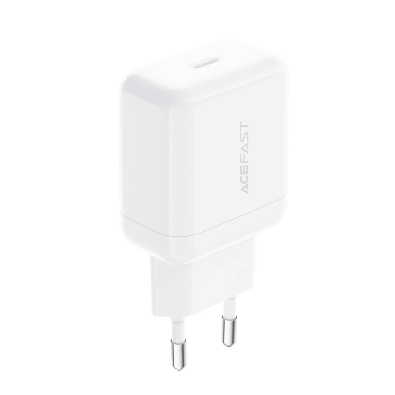 Мережевий зарядний пристрій ACEFAST A130 PD20W single USB-C charger White — ACEFAST
