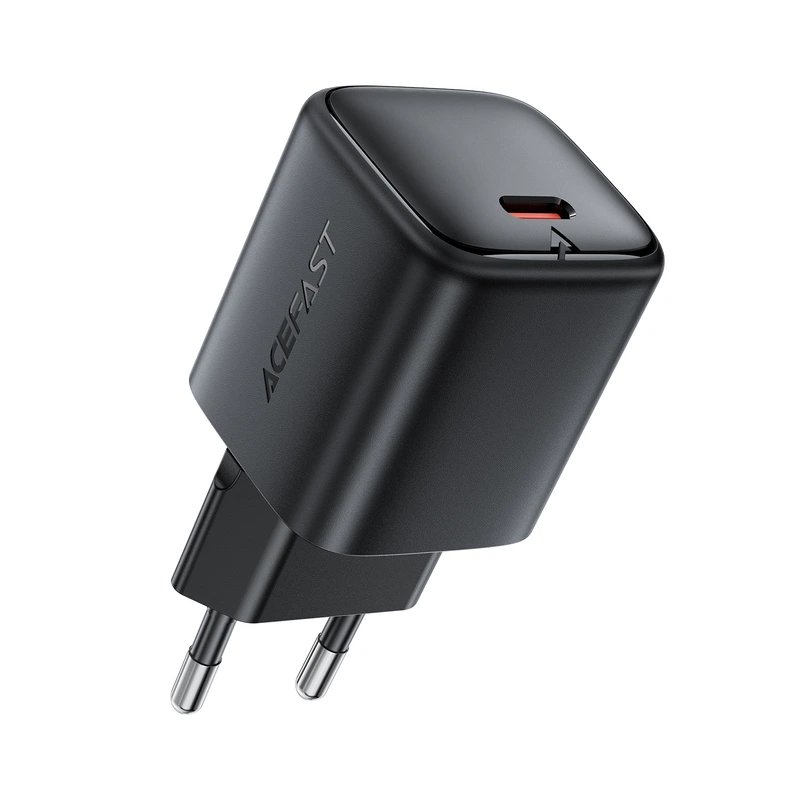 Мережевий зарядний пристрій ACEFAST A136 PD40W mini GaN USB-C fast charger Black