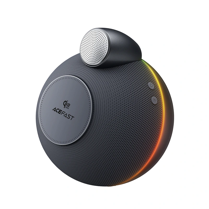 Портативна колонка ACEFAST K10 Air speaker with wireless charger Metal Grey — ACEFAST