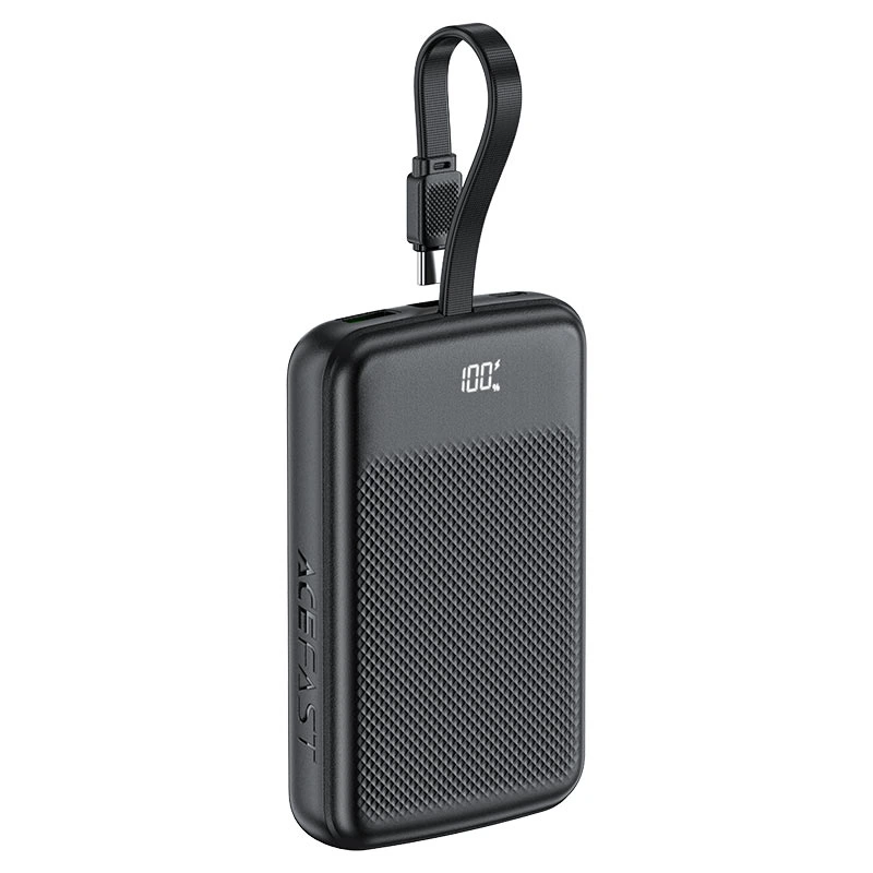 Зовнішній акумулятор ACEFAST M13 PD22.5W power bank with cable 10000mAh Black