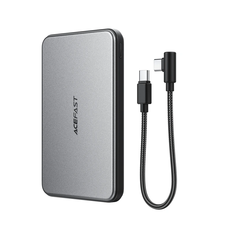 Зовнішній акумулятор ACEFAST M30-5000 PD20W magnetic fast charging power bank with cable Black — ACEFAST