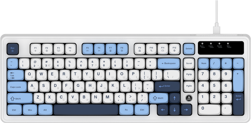 Дротова клавіатура Ajazz AF98 Glacier Blue (AF98-GB) — Ajazz