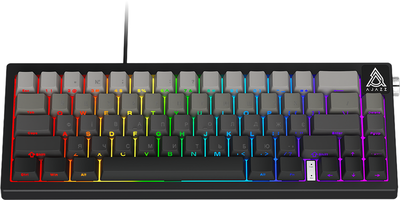 Дротова механічна клавіатура Ajazz AK650 Day Dream switches Gradient Black Grey (AK650-DD-BG)