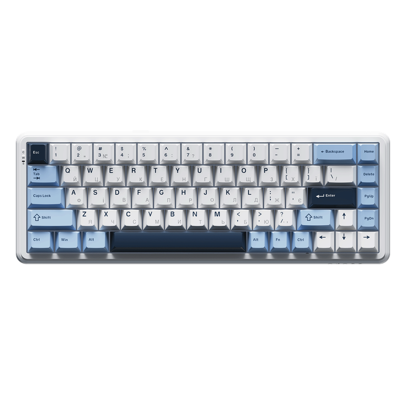 Клавіатура механічна бездротова Ajazz AK680 MAX (8+8K) Magnetic Switch RGB Wireless/BT/USB White