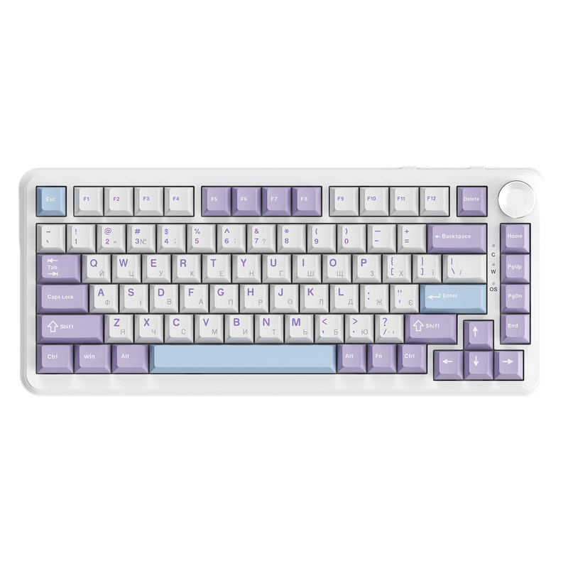 Ігрова дротова механічна клавіатура Ajazz AK820 MAX Magnetic switches-Purple-White-Blue-RGB — Ajazz