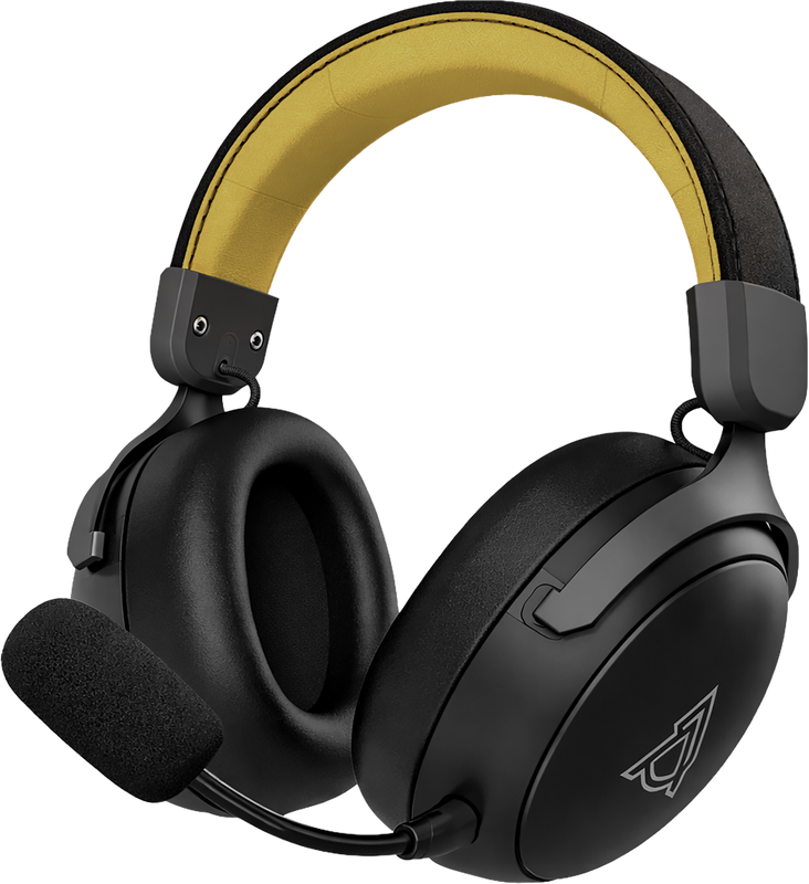 Бездротова ігрова гарнітура Ajazz AHM08 MAX Black Gray Yellow (AHM08-MAX-BGY)