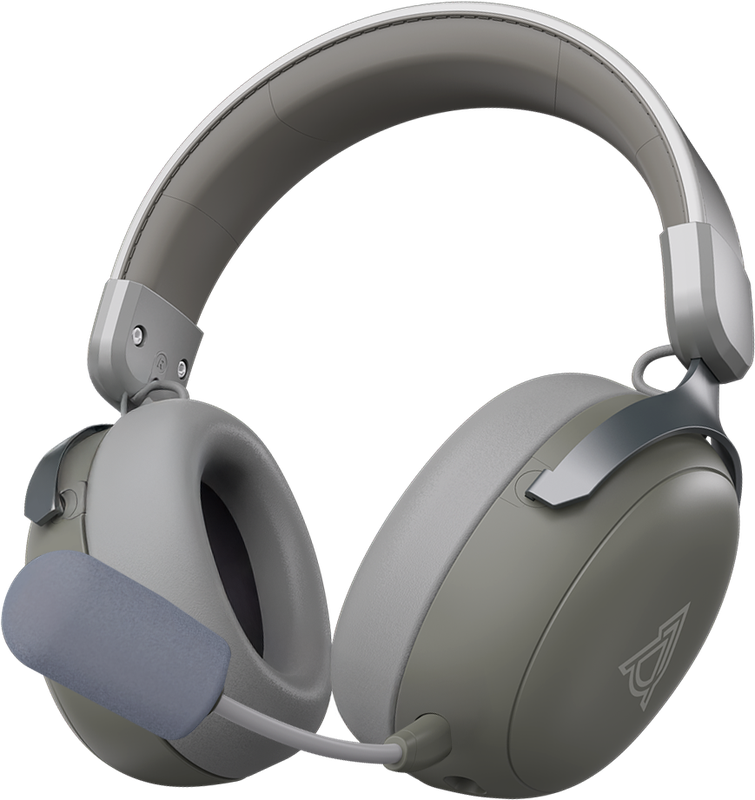 Бездротова ігрова гарнітура Ajazz AHM08 MAX Gray White (AHM08-MAX-GW)