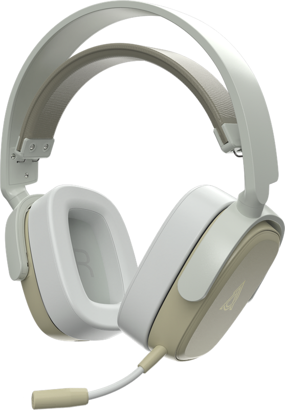 Бездротова ігрова гарнітура Ajazz AHM09 MAX Gray White (AHM09-MAX-GW)