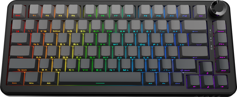 Бездротова механічна клавіатура Ajazz AK820 MAX PLUS White Birch Switch Black Gradient (AK820-MAX-WB