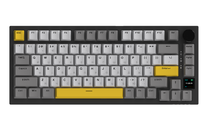 Бездротова механічна клавіатура Ajazz  AK820 PRO 75% Gift Switch Black RGB  (AK820PRO-G-BGY) — Ajazz