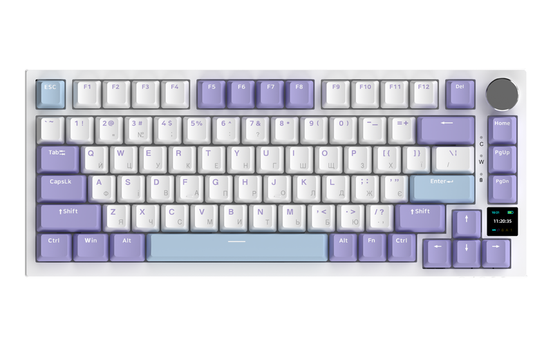 Бездротова механічна клавіатура Ajazz AK820 PRO PRO 75% Gift Switch White RGB   (AK820PRO-G-PWB) — Ajazz