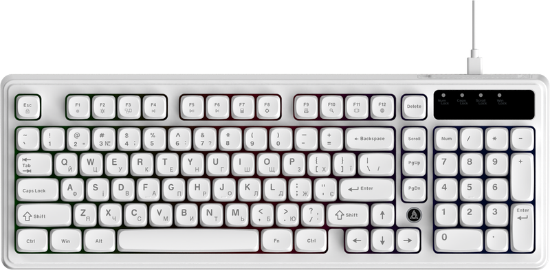 Дротова клавіатура Ajazz AF98 White (AF98-W) — Ajazz