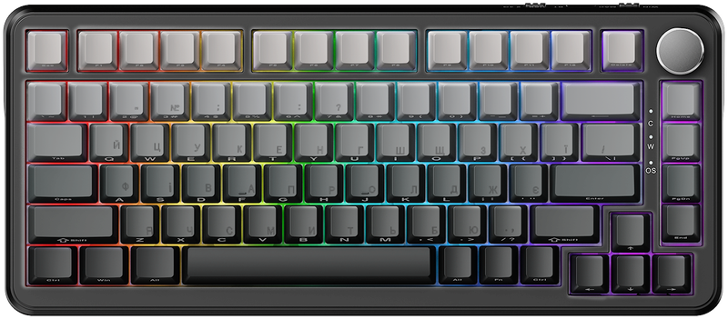 Дротова магнітна клавіатура Ajazz AK820 MAX Magnetic Switch RGB USB Gradient Black