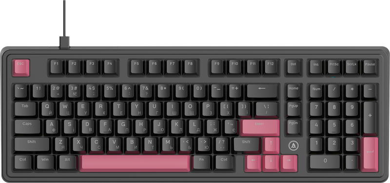 Дротова механічна клавіатура Ajazz AK980 Red switches Black Red (AK980-R-BR) — Ajazz