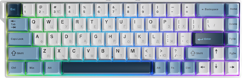 Ігрова магнітна клавіатура Ajazz AK680 V2 Ice Island Magnetic Switch (AK680-V2-I-GB)