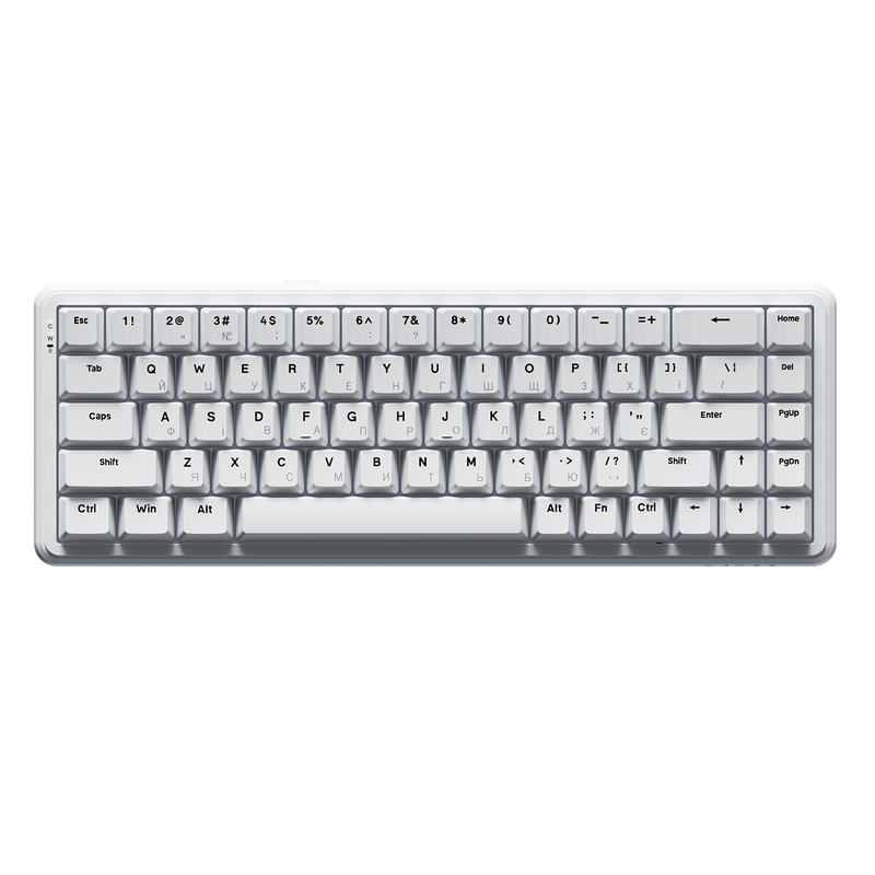 Клавіатура механічна дротова Ajazz AK680 MAX Magnetic Switch RGB USB White