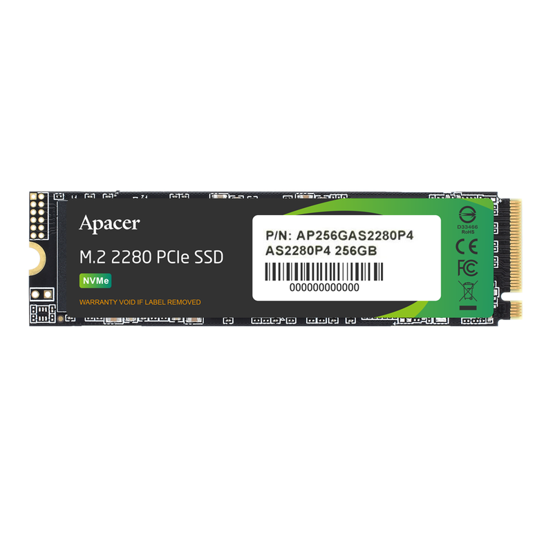 Накопичувач SSD M.2 Apacer AS2280P4 256GB 2280 PCIe 3.0x4 NVMe 3D TLC Read/Write: 2100/1000 MB/sec — Apacer