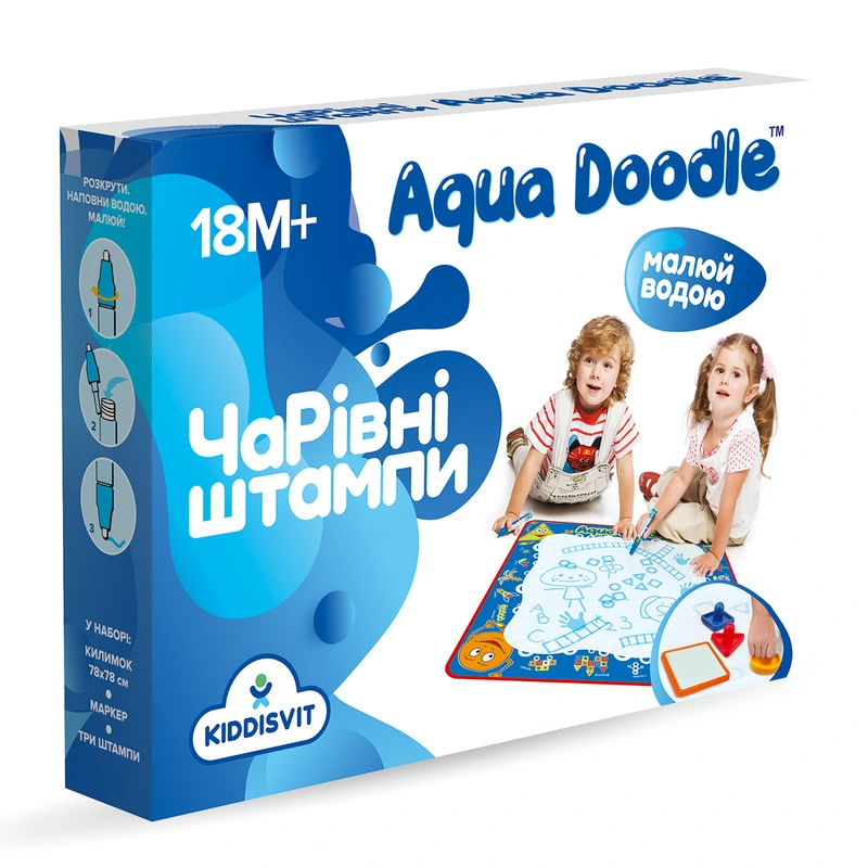 Набір для творчості  AQUA DOODLE - ЧАРІВНІ  ВОДНІ ШТАМПИ — Aqua Doodle