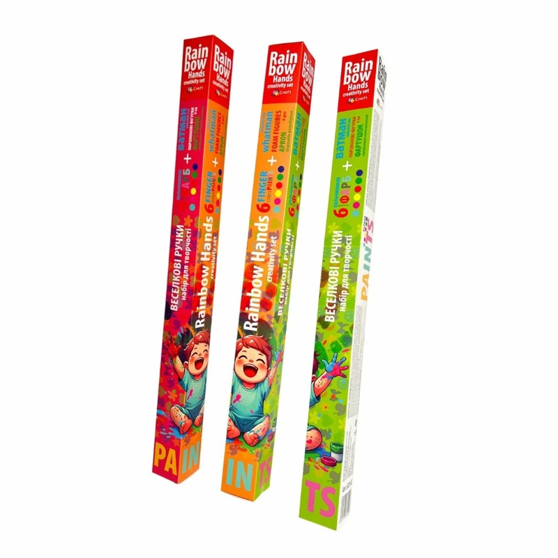 Дитячий набір для творчості "Веселкові ручки" 5028-AC Пальчикові фарби — Art Craft