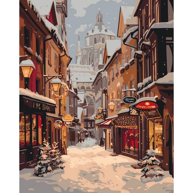 Картина за номерами "Вечір у місті" ©arttem_illustration 11080-AC 40х50 см