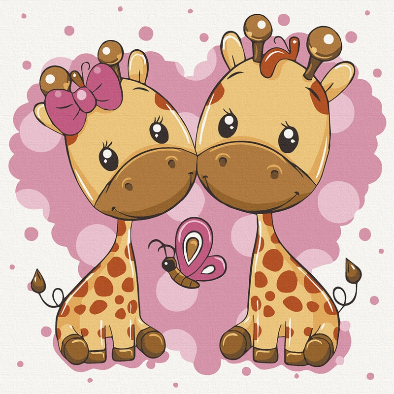 Картина за номерами. Art Craft Жирафики 30х30 см 15542-AC — Art Craft