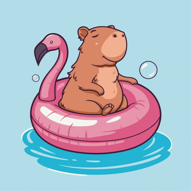 Картина за номерами "Капібара на канікулах" 15616-AC 30x30 см — Art Craft