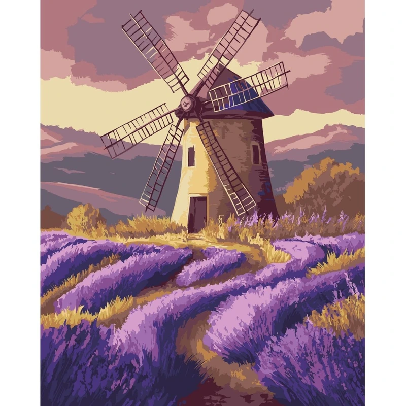 Картина за номерами "Млин у сутінках" ©arttem_illustration 11089-AC 40х50 см