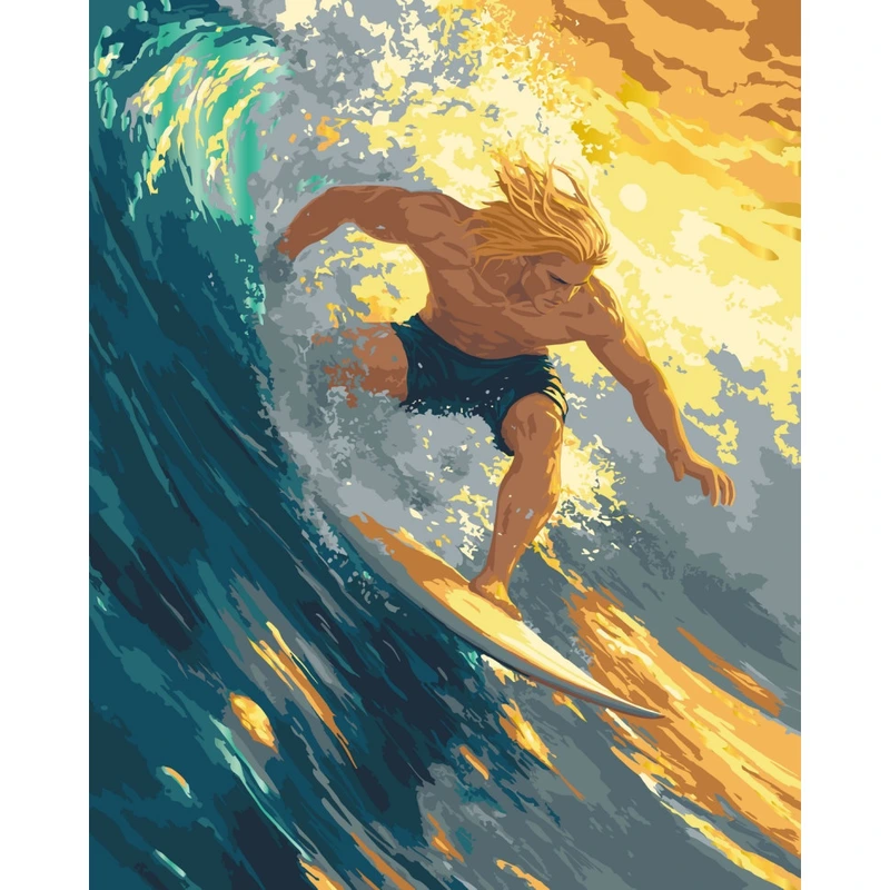 Картина за номерами "На гребені літа" 10479-AC з металізованими фарбами 40х50 см