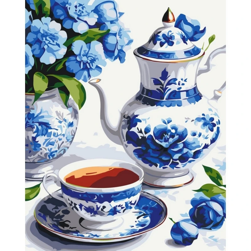 Картина за номерами "Натюрморт у блакитних тонах" 12040-AC 40х50 см — Art Craft