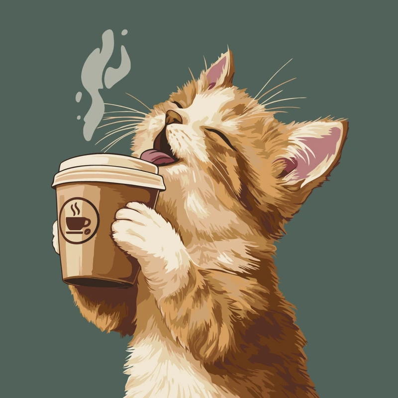 Картина за номерами "Ранковий мурчик" ©arttem_illustration 11737-AC 40х40 см — Art Craft