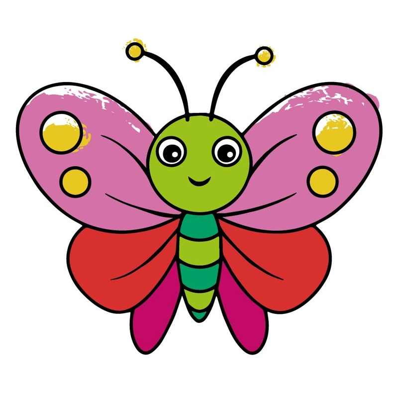 Розпис по полотну пальчиковими фарбами "Файний метелик" 15622-AC 25х25 см