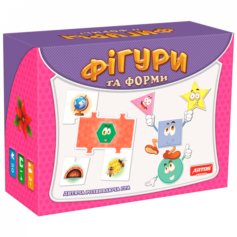 Дитяча настільна гра "Фігури та форми" 0581 від 3 років — Artos Games