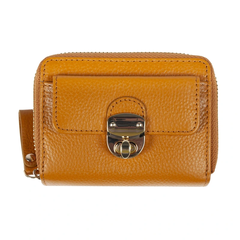 Жіночий шкіряний гаманець Ashwood Y50 Mustard (Гірчичний)